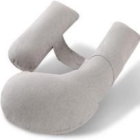 Large Body Pillow, Breathable Full Body Pillow for Side Sleeper, Soft Long Bed Pillow for Adults šviesiai pilka spalva
