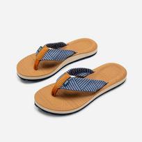 CRLAYDK Womens Casual Flip Flops Yoga Mat Comfortable Walking Fabric Lightweight Non-Slip Summer Beach Slippers Flat Slides 36