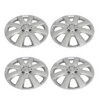 4 vnt. 15 colių ratlankio gaubtelis Sidabrinis Sportinio stiliaus ratlankio dangtelis Gaubtelio keitimas Peugeot 301 307 308 2008 white