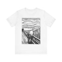 Scream, Edvard Munch Art Shirt, Vintage Art T-shirt, Surreal Painting, Creepy Alien Unisex Jersey Short Sleeve T-shirt S