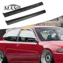 2 vnt. Juodas automobilio lango durų kolonos B stulpelio apdailos dangtelis Honda Civic Hatchback ir Coupe Hatchback 2 durų 1992-1995 m.