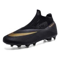 Men's High Top Soccer Shoes Long Spikes Football Shoes Professional Athletic Training Soccer Cleats Lightweight Football Cleat 36