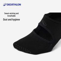 Decathlon moteriškos neslystančios kojinės jogai ir pilatesui 39-42 juoda