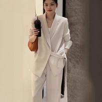 Spring/Autumn Plus Size Women's Loose Wide-Leg Pants Two-Piece Suit XL (suggested 120-135 jin)