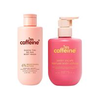 mCaffeine Gvajavos Tini Dušo želė 300ml Ir Saldus Pabėgimas Kūno Losjonas 300ml Duo Lygiai, Švytinčiai Odai Drėkinantis, Kvapnus Kūno Priežiūros Rinkinys