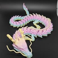 88CM 60CM 3D spausdintas brangakmenio drakonas kristalinis Fidget žaislas besisukantis sąnarių drakonas dovana vaikams su ADHD Puikiai tinka gimtadieniams 60CM