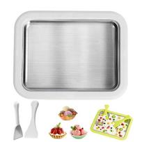 Multifunctional Rolled Ice Cream Maker - Cold Sweet Fried Ice Pan - DIY Household Frozen Yogurt Maker - For Homemade Stir-Fried balta