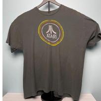 Atari T-Shirt 2X Gray Ripple Junction Graphic Logo Retro Gamer Tee Grade B L