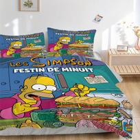 The Simpsons: Midnight Feast Bedding Set  Comforter Cover Gift for Bedroom,Includes 1 Cover and 2 Pillowcases, No InsertB369 135x200cm