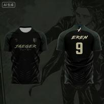Japonų animacija Attack On Titan Tema 3D spausdinimas Sportinis kvėpuojantis vyrų moterų vienodas marškinėlis Futbolo marškinėlis trumpomis rankovėmis S