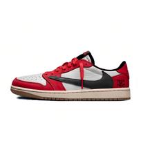 Jordan x Travis Scott Air Jordan 1 Chicago Amortizacija Neslystantis Žemi Senoviniai Krepšinio Batai Moteriški DZ4137-700(Komanda1946-) 35.5