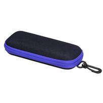 New Sunglasses Box Denim Fabric Spectacle Case Eyewear Protector Glasses Box Zipper Eyeglasses Case mėlyna