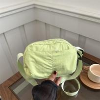 Japanese Style Sling Crossbody Bag Large Capacity Versatile Waist Pack Nylon Square Bag  Men chaki
