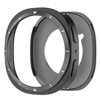 Metalinis dėklas Samsung galaxy watch 8 40mm 44mm priedams Kietas smūgiams atsparus ekrano apsaugas Bamperis korpusas galaxy watch8 PC dangtelis galaxy watch 8 40mm juoda balta spalva