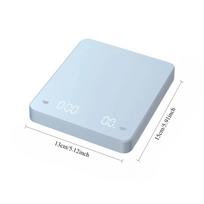 USB Rechargeable Digital Kitchen Scale 0.1g Accuracy 3kg Capacity Electronic Kitchen Scale Portable Design LED Screen mėlyna