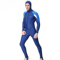 Snorkeling Diving Suit Men's One-piece Hooded Swimsuit Swimsuit Spearfishing Wetsuit Men Wetsuit Women Freediving Suit XL mėlyna