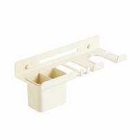 Carbon Steel Hair Dryer Holder Space Saving Waterproof Straightener Storage Rack Wall Mounted Blow Dryer Hanger for Bathroom smėlis