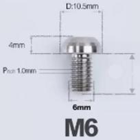 Multiple Color M6 p1mm x6/8/10/12/14/16/18/20/25/30/35mm GR5 TC4 Titanium Alloy Screw Bolt T30 Torx Mushroom Head For Bike m6x8mm
