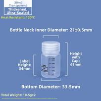 Multiple Capacities Wide Mouth Reagent Bottle Transparent 30-1000ml Laboratory Bottle Home Packaging Bottle Classrooms