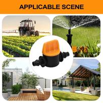 10X PP 4mm Hose Barb Connector Coupling Valve Automatic Drip Irrigation Connectors Garden Watering System CN
