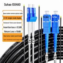 Outdoor Armored Single-Mode Dual-Core LC-SC Fiber Optic Patch Cable