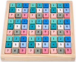 Drewniane Sudoku Gra Logiczna Matematyczna Łamigłówka Edukacyjna Adam Toys