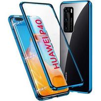 Etui Magnetyczne Szklane Dr.fit Dwustronne Do Huawei P40 Niebieskie