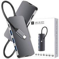 Adapter Alogy Hub 9W1 Hdmi 4K Rj45 Usb-C Pd 3Xusb Av Sd/Tf/Microsd