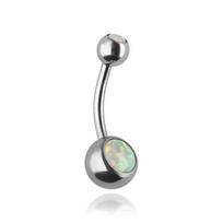 Light Blue Opal Belly Button Ring Op17 - Kp-016 1.6/10