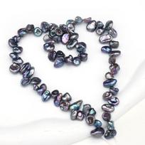 1String, 9-10mm Black Natural Freshwater Irregular Pearls 36cm Loose Beads for Handmade Jewelry Craft Supplies, DIY Holiday Gifts 1String/9-10mm-36cm juoda