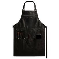 Leave-in anti-fouling leather apron catering special overalls for women, cooking apron for men