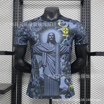 Brazilijos nacionalinės komandos žaidėjo versijos specialūs futbolo marškinėliai 2024-25Brazilijos specialūs marškinėliai S juoda