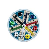 Classic Round Board Game Set with Dice and Multi-Color Playing Pieces Suitable for Family and Group Entertainment Indoor Outdoor Use One Size