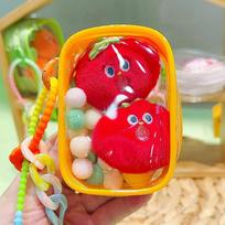 Adorable Jinnew Scream Vegetable Keychain Set Cute Plush Food Pendant Gifts Tomato