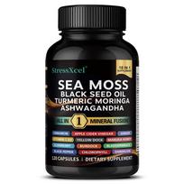 Sea Moss Extract Supplement, With Turmeric, Apple Cider Vinegar Powder, 120 Capsules 120 Capsules