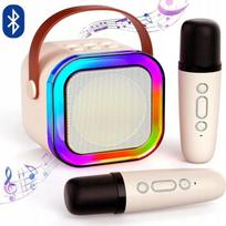 Bezprzewodowy Zestaw Do Karaoke Bluetooth Głośnik 2 Mikrofony Usb (W095)