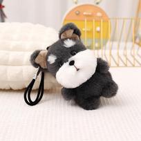 Schnauzer Husky Corgi Plush Stuffed Animal Dog Stuffed Keychain Dog Plush Pendant  Car Decor Schnauzer