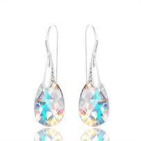 2/3PCS High-Quality Colored Crystal Water Drop Earrings & Pendant Necklace Jewelry Set For Women Bridal Engagement