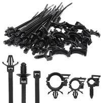 45Pcs Vehicle Self-locking Cable Ties For Toyota For Honda Car Chassis Wire Harness Retainer Clip Push Mount Cable Zip Tie China Mainland