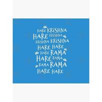 Hare Krishna Tapestry Blue 75x100 juoda