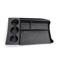 for RIVIAN R1T Center Console Storage Box TPE Car Central Lower Layer Tray Organizer Accessories Tidying