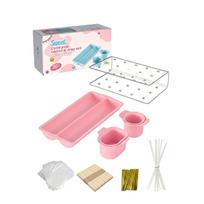 Cake Pop Mold and Tray Set Includes Silicone Molds Metal Tray Sticks and Wrappers for Baking and Dessert Preparation Kitchen Tool One Size