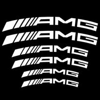 6pcs Car Goods Brake Caliper Badge Sticker Decoration Sticker Decal For Mercedes Benz AMG class GLE GLK W203 W212 W205 W206 W220 For AMG balta