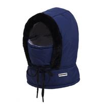 Drawstring 3-in-1 Winter Cycling Hat Multifunctional Winter Balaclava Cycling Windproof Cap  Hiking mėlyna