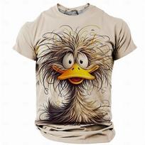 Gyvūnas Linksmas Retro Vintage Atsitiktinis Vyriškas 3D Spausdinimo Marškinėliai Tee Gatvės Atsitiktinis Baro Marškinėliai Trumpomis Rankovėmis Apvalia Kaklo Marškiniai Pavasario ir Vasaros Drabužiai S