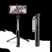 Perkamiausias Q01 Bluetooth asmenukių lazda ir 1 m trikojo laikiklio derinys YX model juoda