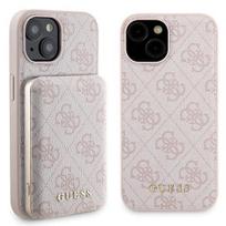 Set Guess Gubpm5P15S4Gemgp Iphone15 6.1 Hardcase + Powerbank 5000Mah Magsafe Różowy/Pink 4G Metal Logo
