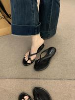 Fashion Female Shoes Cross-Tied Rubber Flip Flops Low Ladies' Slippers 2025 Hawaiian Silver Slides Shoes Low Woman's Slippers Cross-Tied 35
