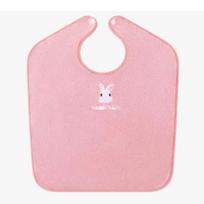 Waterproof Baby Bib Smock - Reversible Washcloth for Eating & Face Washing