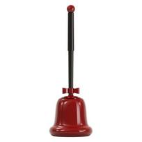 Toilet Brush with Base Easy to Clean Extended Handle Floor-Standing Toilet Brush Home Hygienic Assistant raudona